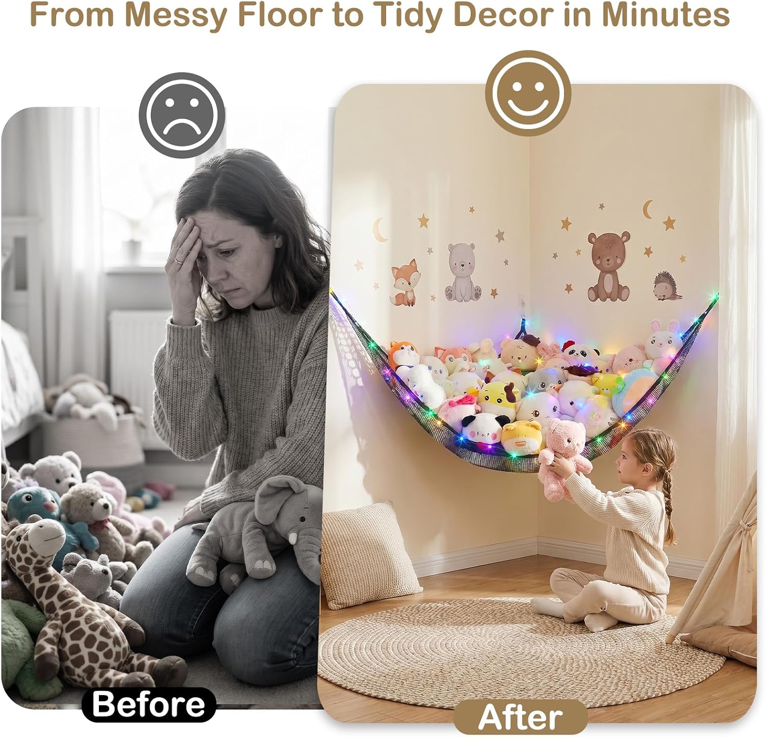 Thumbnail 6 de Unicorn Castle MRNO664369-FBA Stuffed Animal Hammock with LED Light