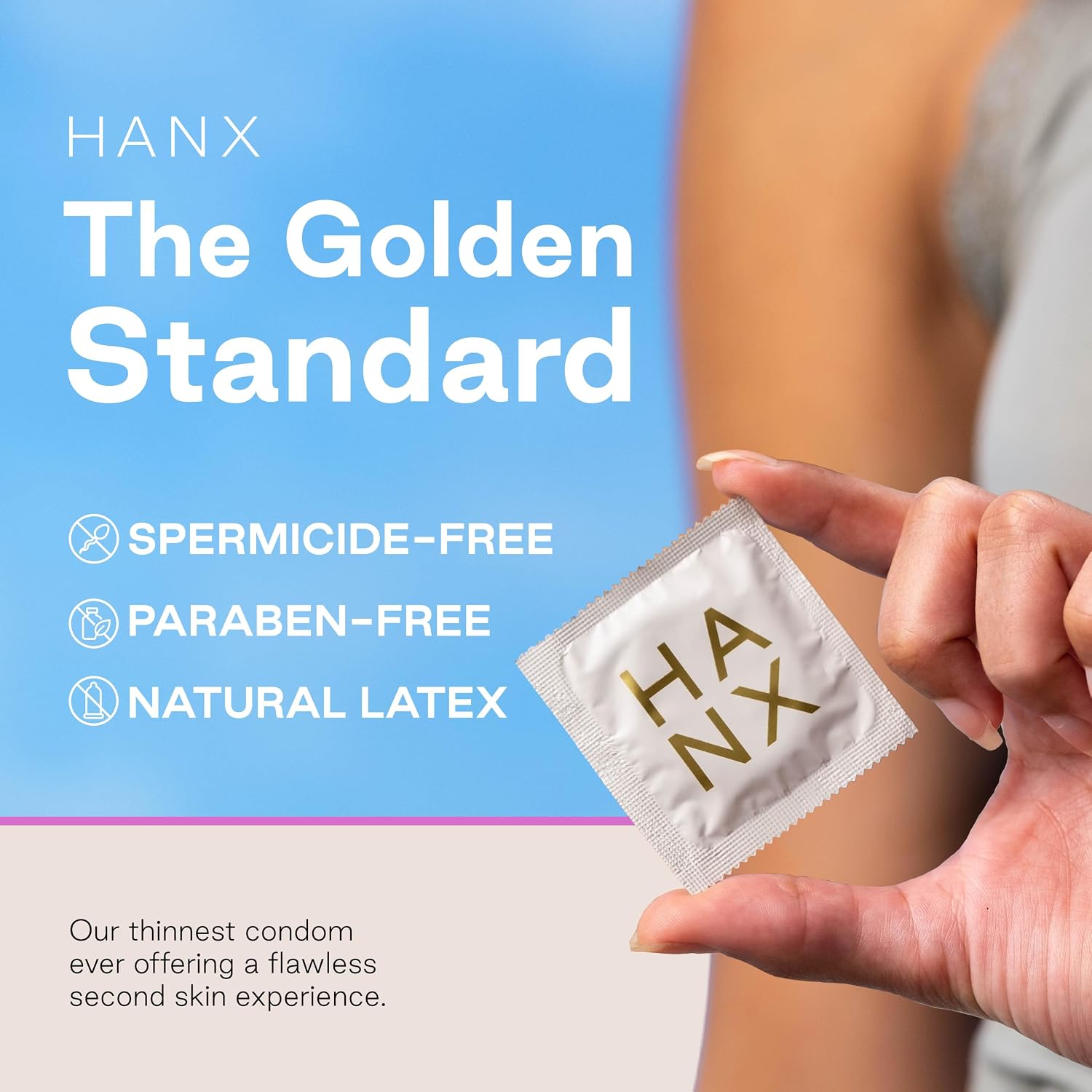 Thumbnail 2 de HANX Super Ultra-Thin Condoms 10 Pack (Standard) – Second Skin Feel, Vegan & Doctor-Approved