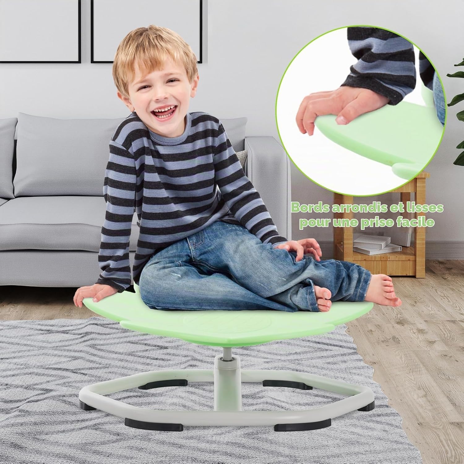 Thumbnail 3 de Siairo XZY011 sensorische draaistoel voor kinderen, kunststof, 360° draaibaar