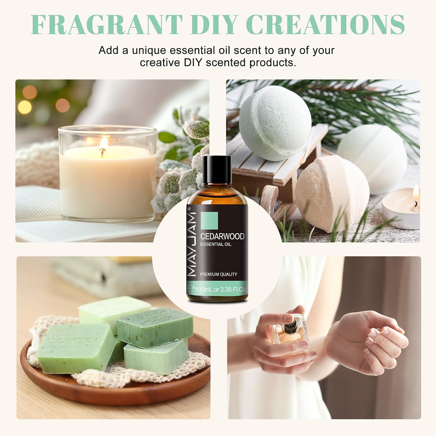 Thumbnail 6 de MAYJAM Cedarwood Essential Oils 100ML – Ideal for Diffusers, Humidifiers and DIY blends