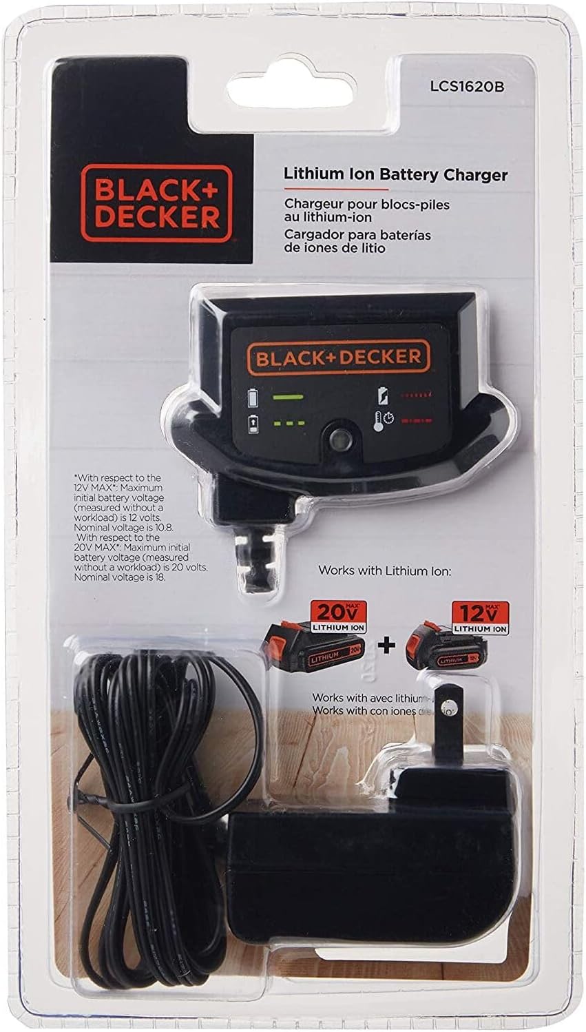 Detalle 1 de BLACK+DECKER battery charger LCS1620B