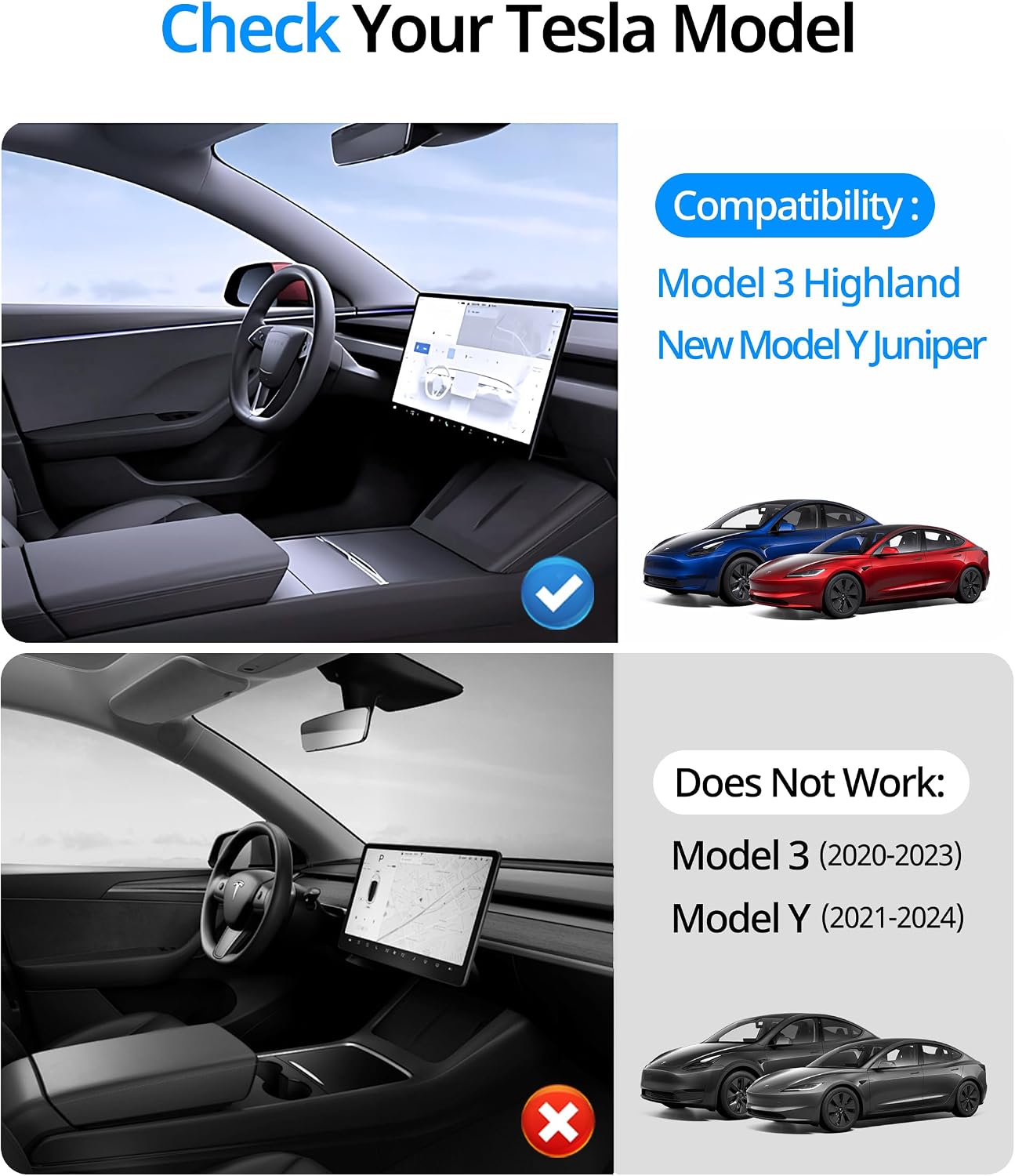 Thumbnail 6 de UBeesize Tesla Model Y Center Console Organizer Tray