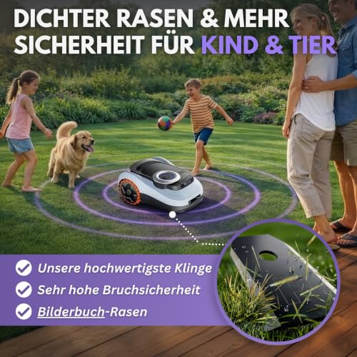 Detalle de Filzada 36x Mähroboter Messer kompatibel mit Segway Navimow – Carbon-Klingen
