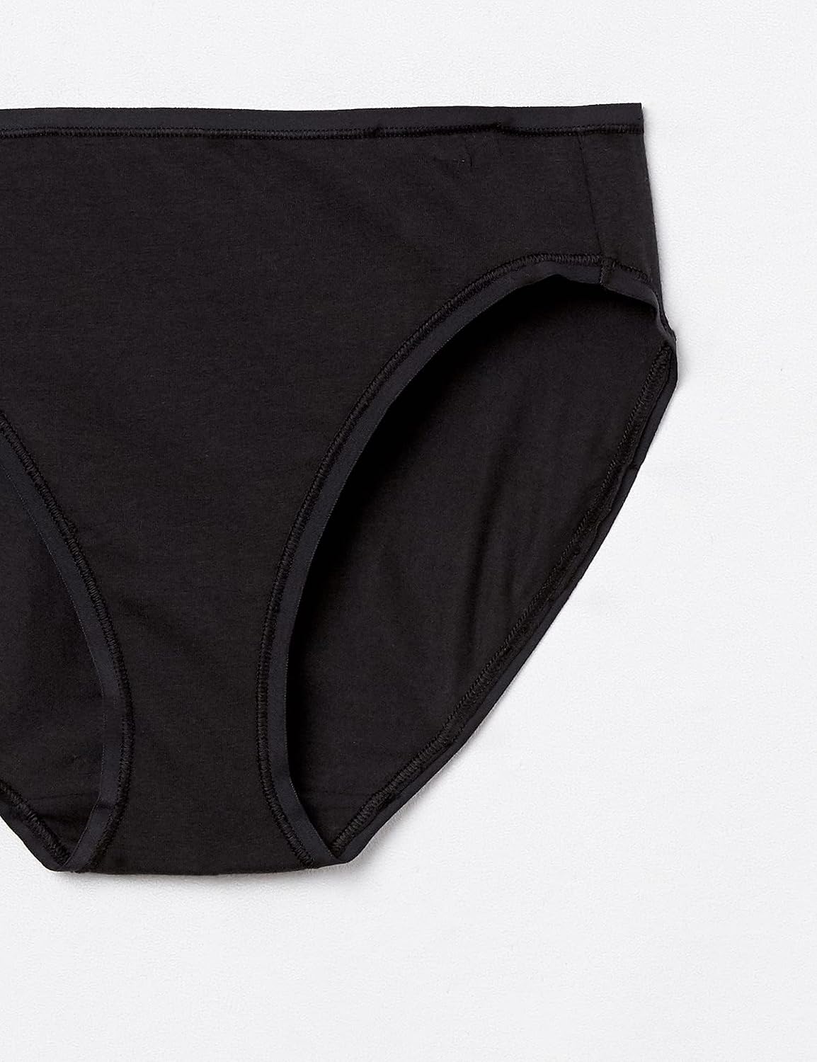 Detalle de Amazon Essentials Damen Unterhosen aus Baumwoll-Stretch – Hochgeschnittene Bikini-Höschen im Mehrfachpack