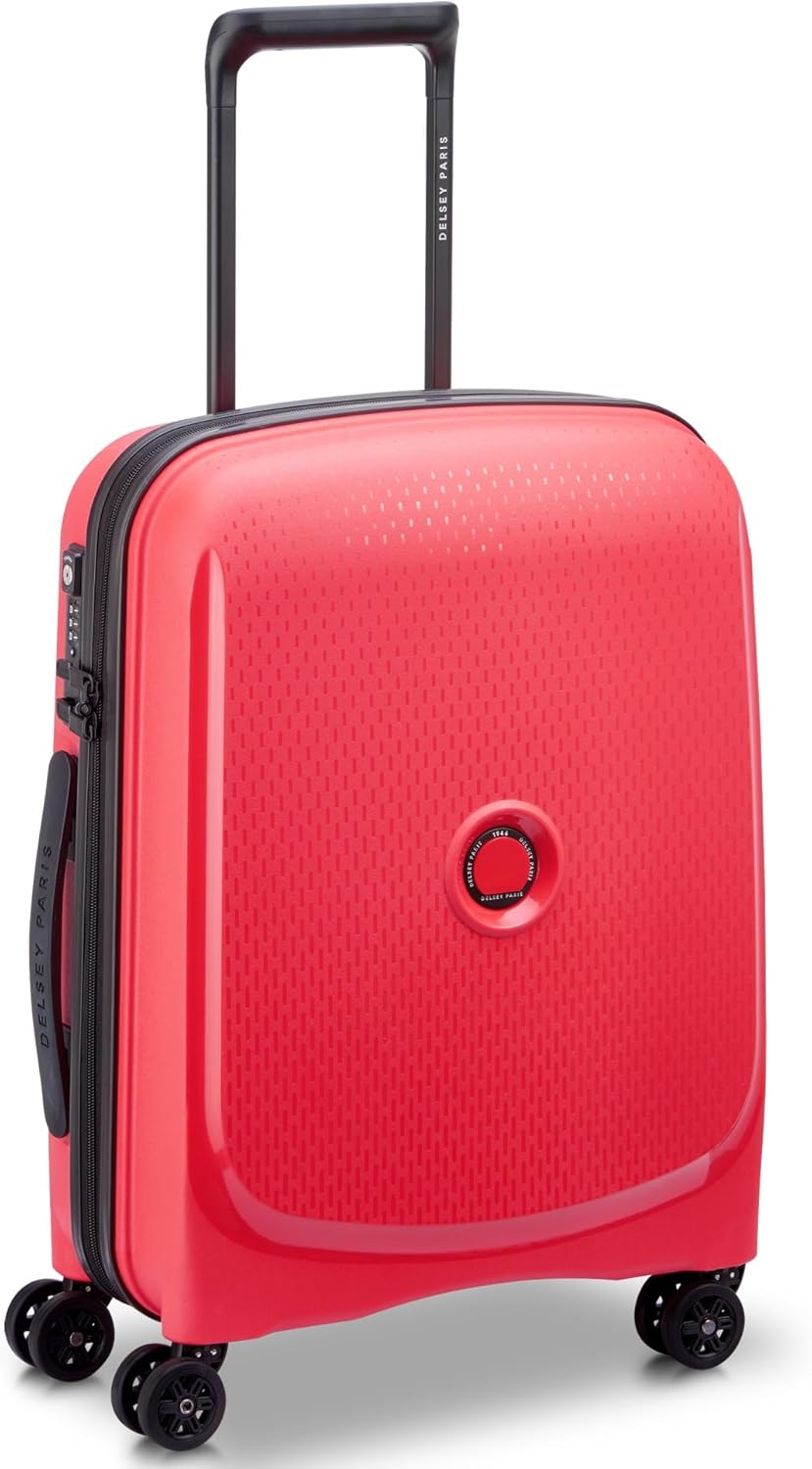 Detalle 2 de DELSEY PARIS BELMONT PLUS MR - Valigia rigida da cabina 55×40×20 cm, 33 L, S Slim, Arancione Mandarino (Materiale Riciclato)
