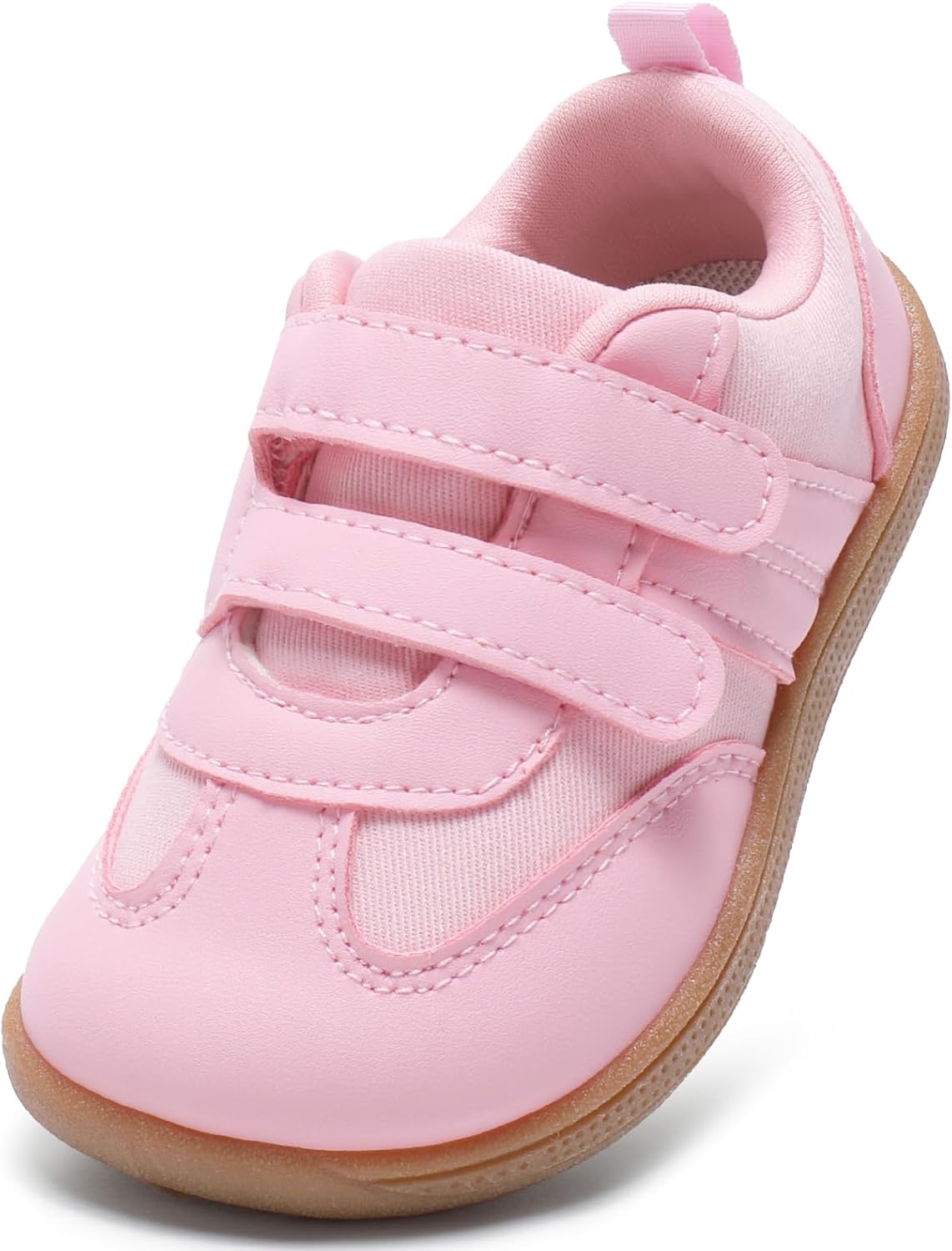 Detalle de STQ KIDS Zapatillas deportivas barefoot para niña (rosa) – suela de caída cero y punta amplia, tallaje 24 EU