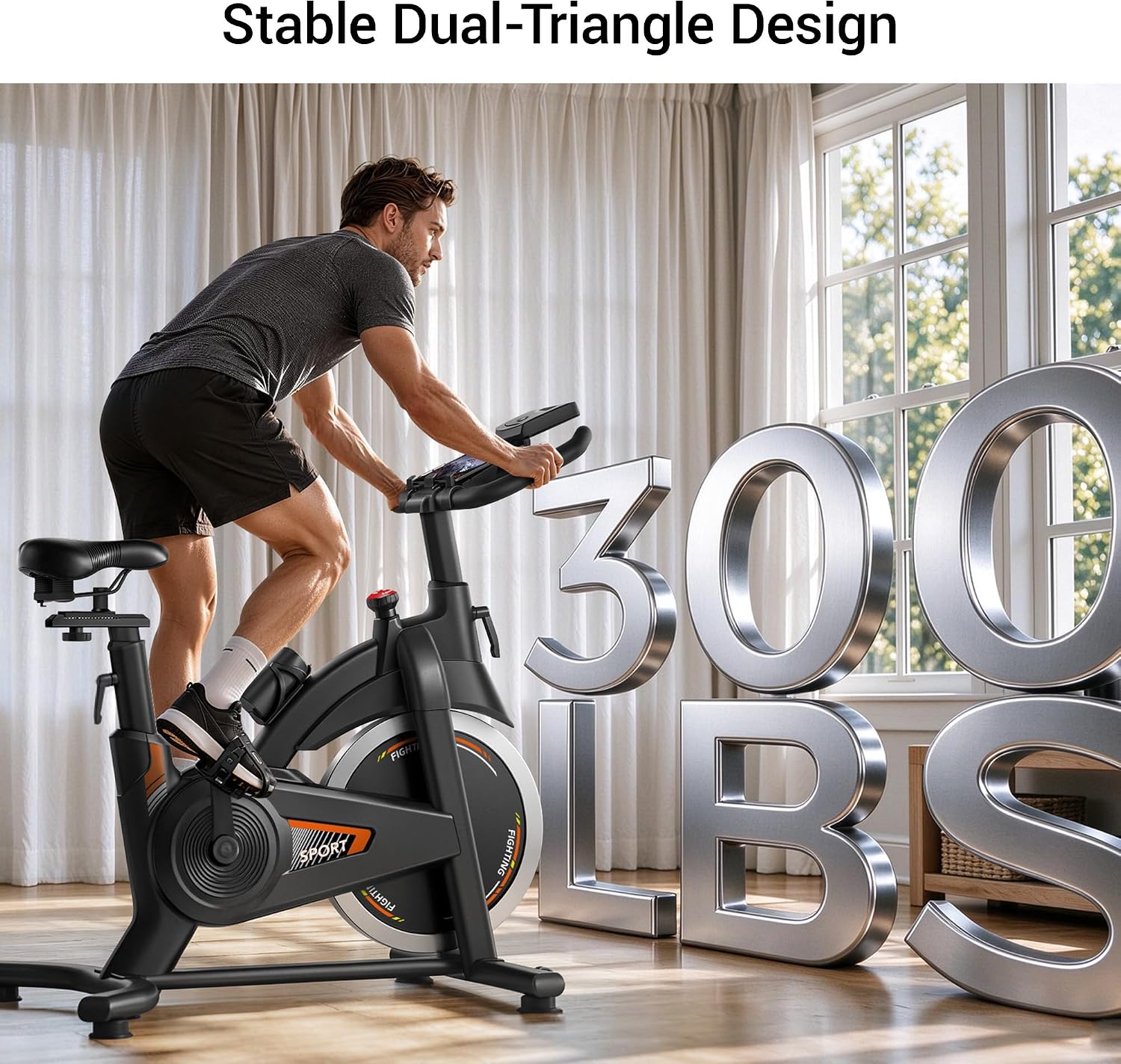 Thumbnail 6 de CURSOR FITNESS CBE10 Exercise Bike, 100-Level Resistance, App, 300 lb Capacity