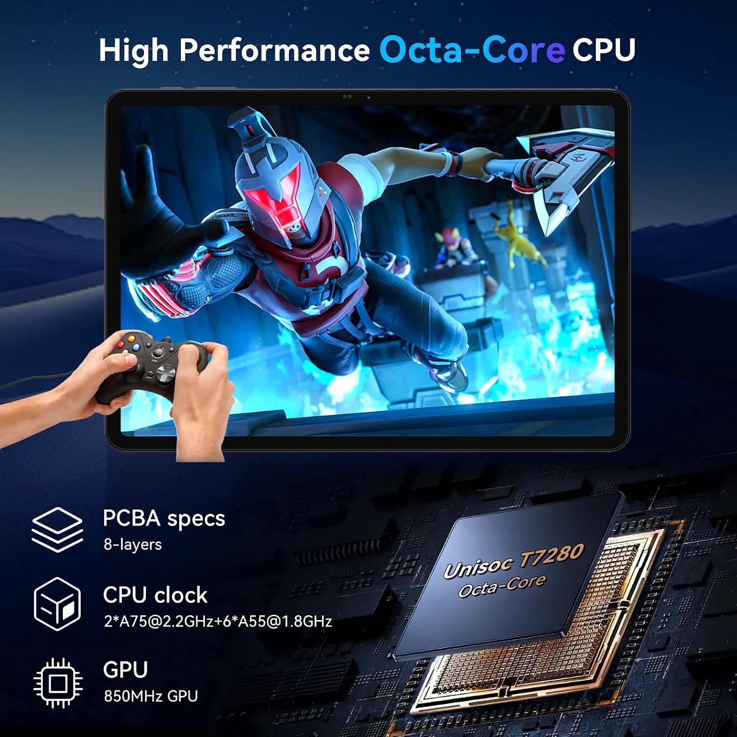Thumbnail 6 de 12 Inch Tablet with 2.5K Display, Android 16, 48GB RAM & 2TB Expandable Storage