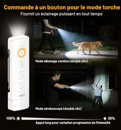 Detalle 2 de Gritin 2026 Gén.2 Lampe de Lecture Rechargeable, 2 en 1 – éclairage doux et torche intégrée