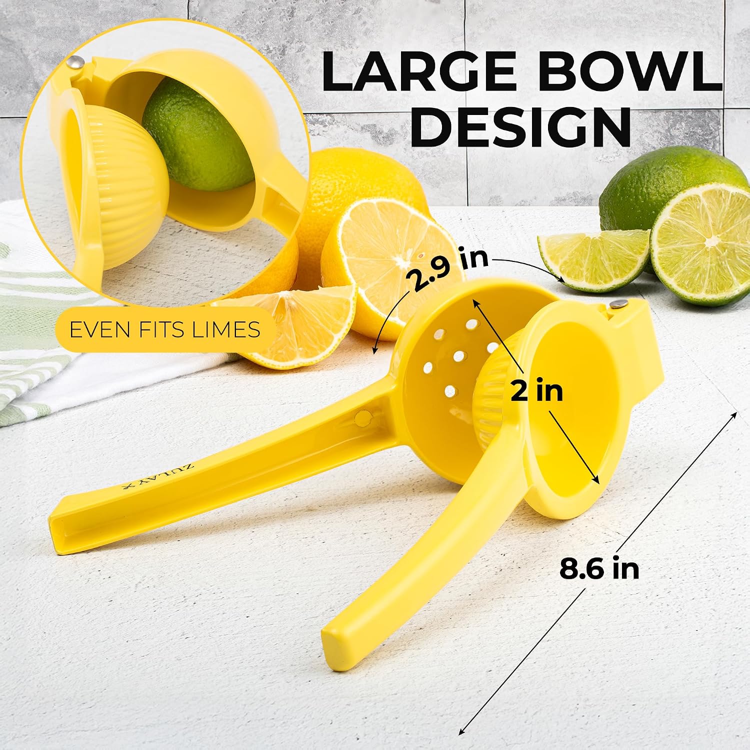 Detalle de Zulay Kitchen Lemon Squeezer, Aluminum