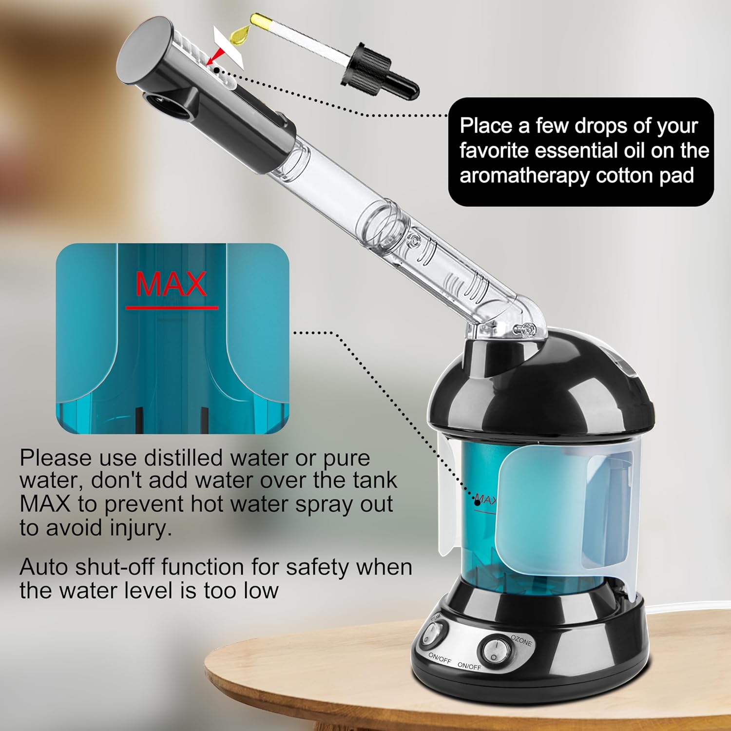Thumbnail 4 de KINLITO 2-in-1 Hair and Face Steamer: All-in-One Deep Care for Hair and Skin