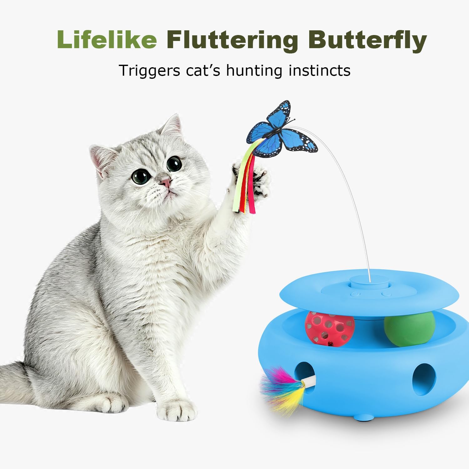 Detalle 2 de INKZOO Interactive Cat Toy, 3-in-1