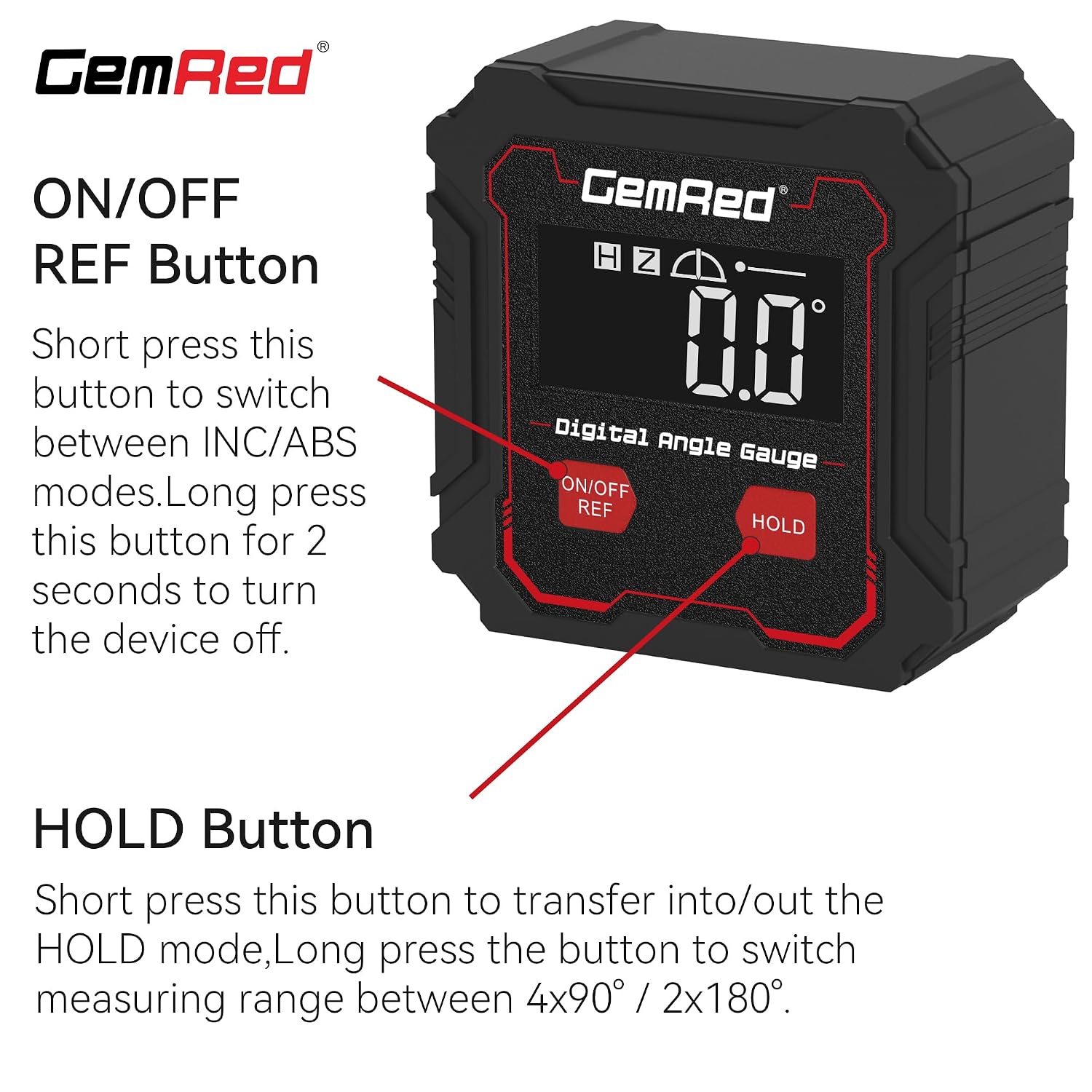 Detalle de GemRed Digital Angle Gauge DAG-V1