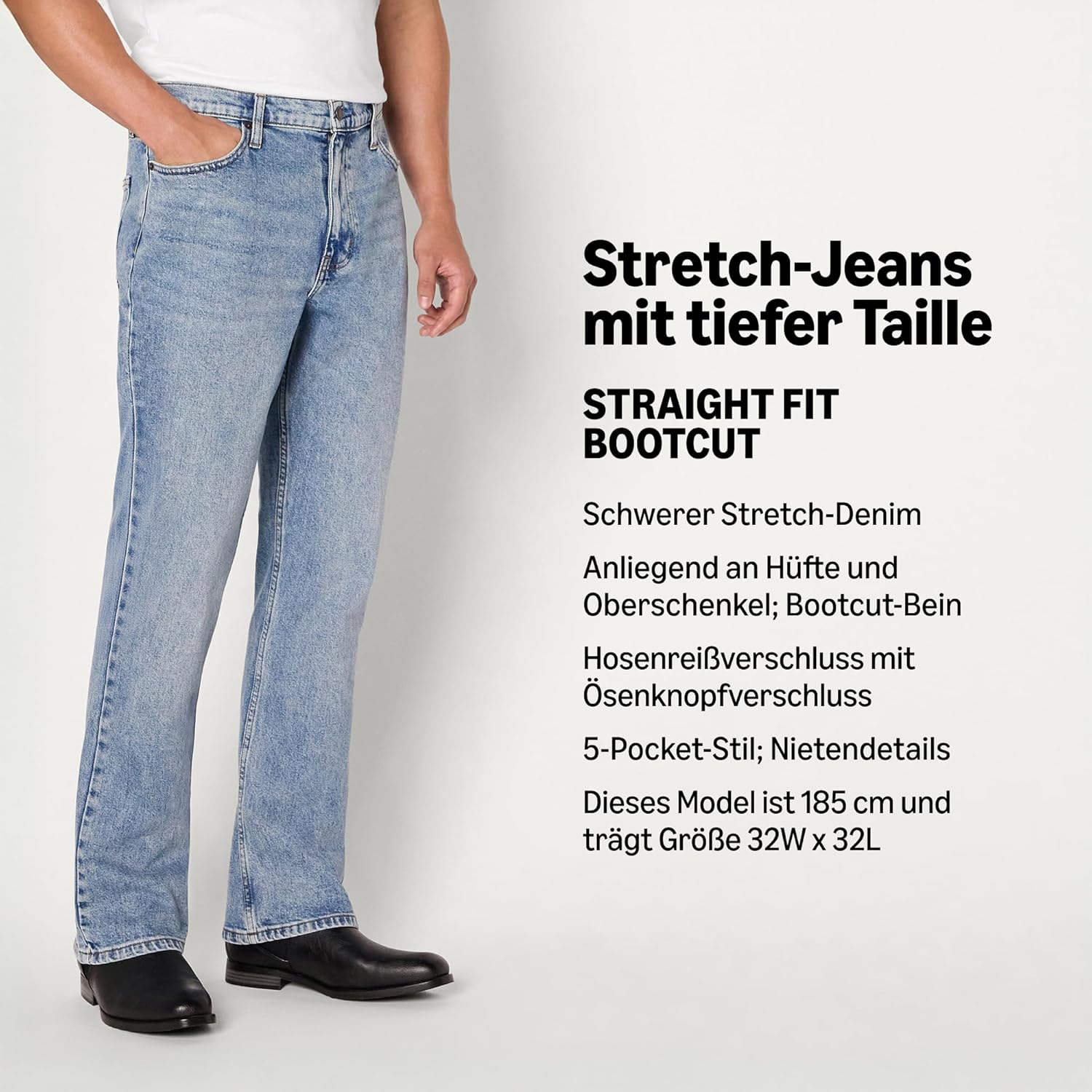 Thumbnail 3 de Amazon Essentials Herren Straight-Fit Bootcut-Jeans mit geringem Stretchanteil
