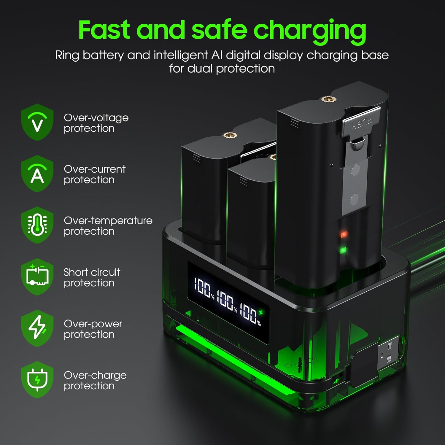 Thumbnail 6 de 3 Pack Replacement Ring Battery 6040mAh
