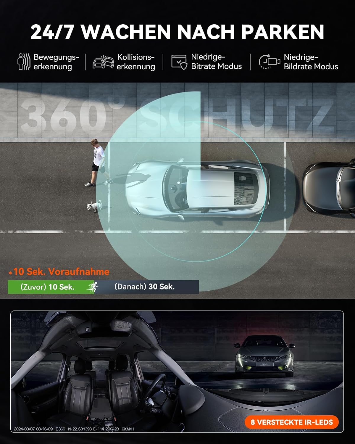 Thumbnail 6 de VANTRUE E360 DashCam 5.2K