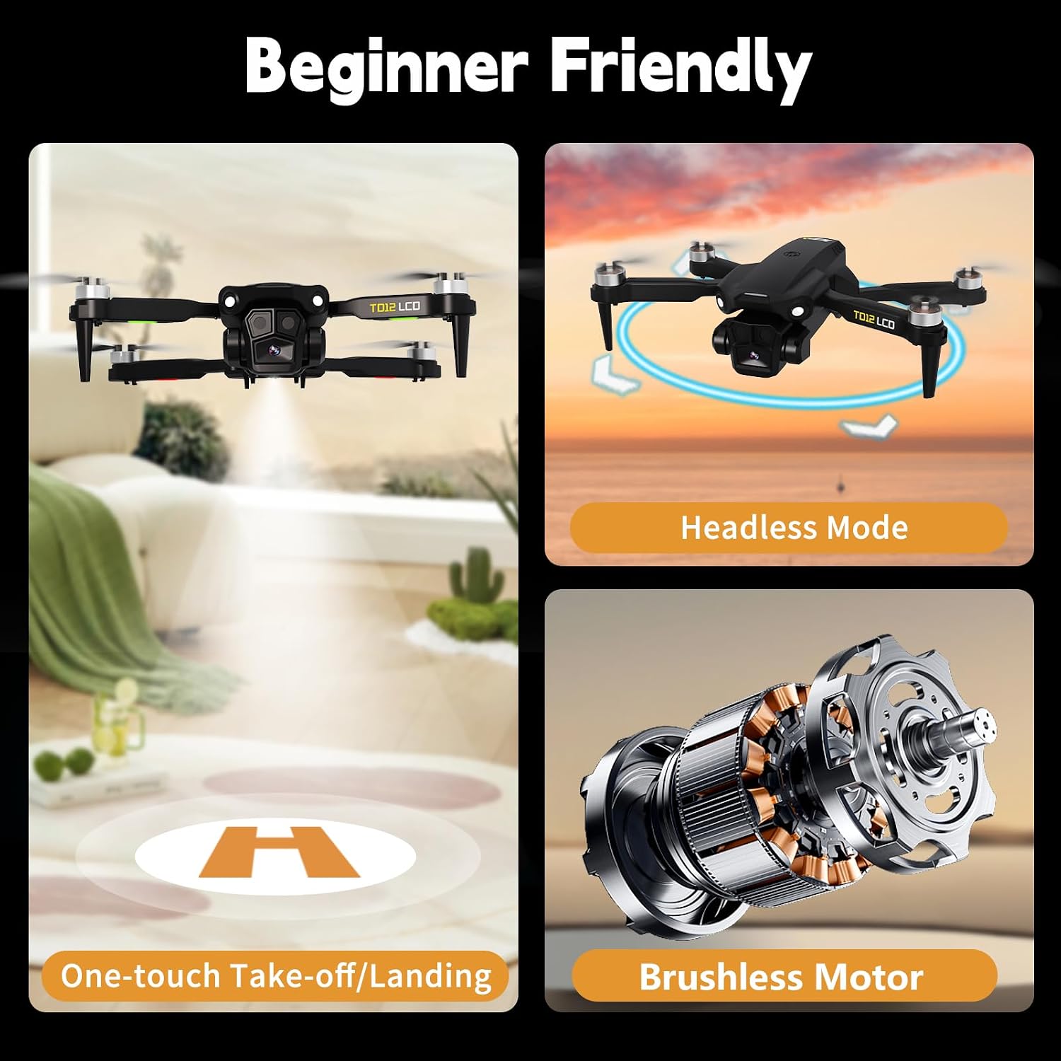 Thumbnail 2 de Toladrone TD12LCD Drohne mit Kamera – faltbarer Quadrocopter mit LCD-Fernbedienung und Echtzeitübertragung