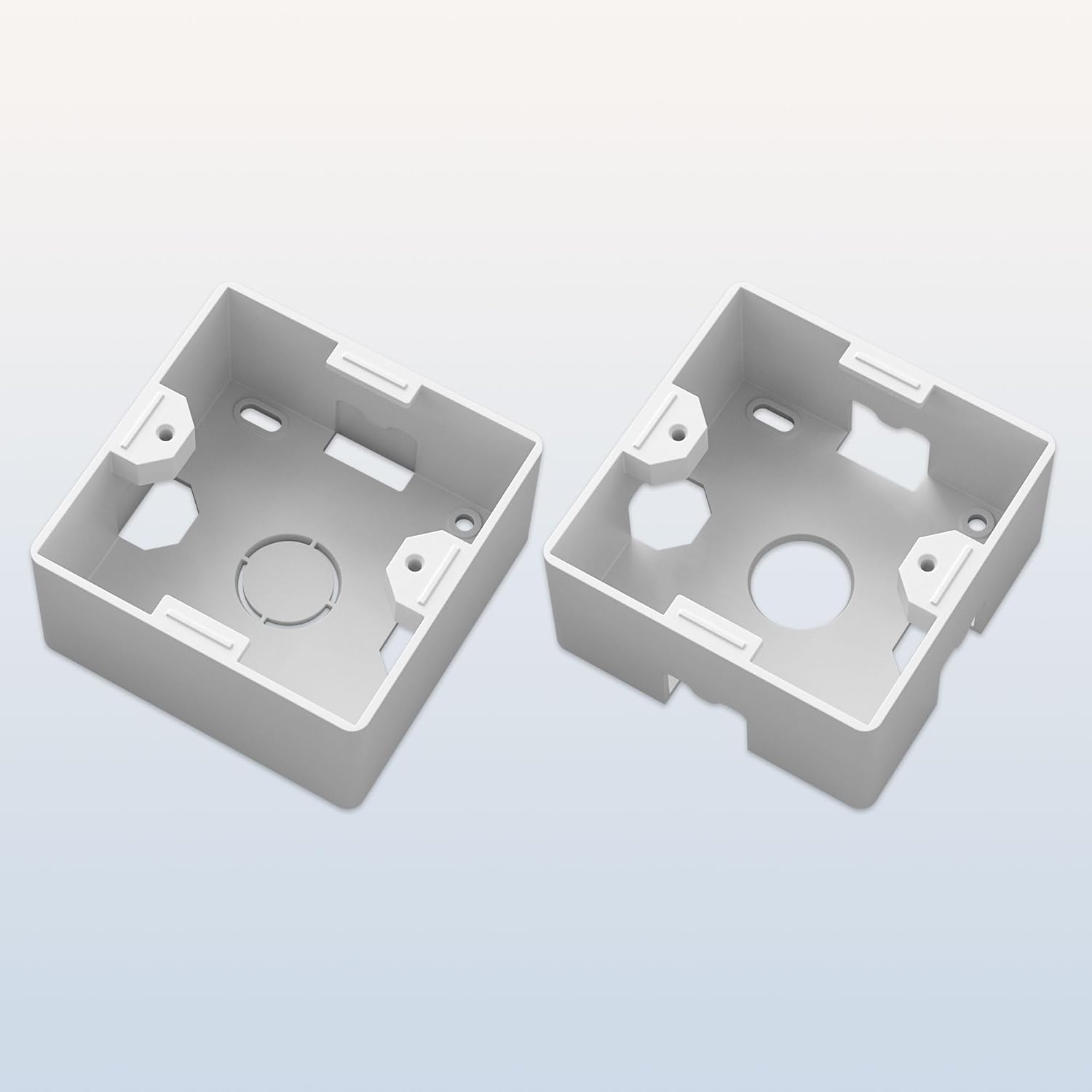 Thumbnail 4 de FGB 2x CAT6a Universal Netzwerkdose (2-Port) mit RJ45, abgeschirmt – Aufputz oder Unterputz, weiß