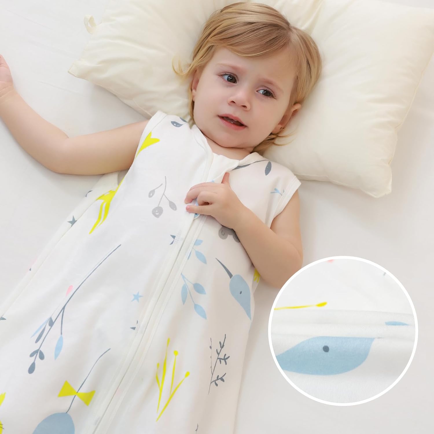 Thumbnail 6 de Mosebears Baby Summer Sleeping Bag 0.5 Tog Cotton – Pack of 2 (Size L)
