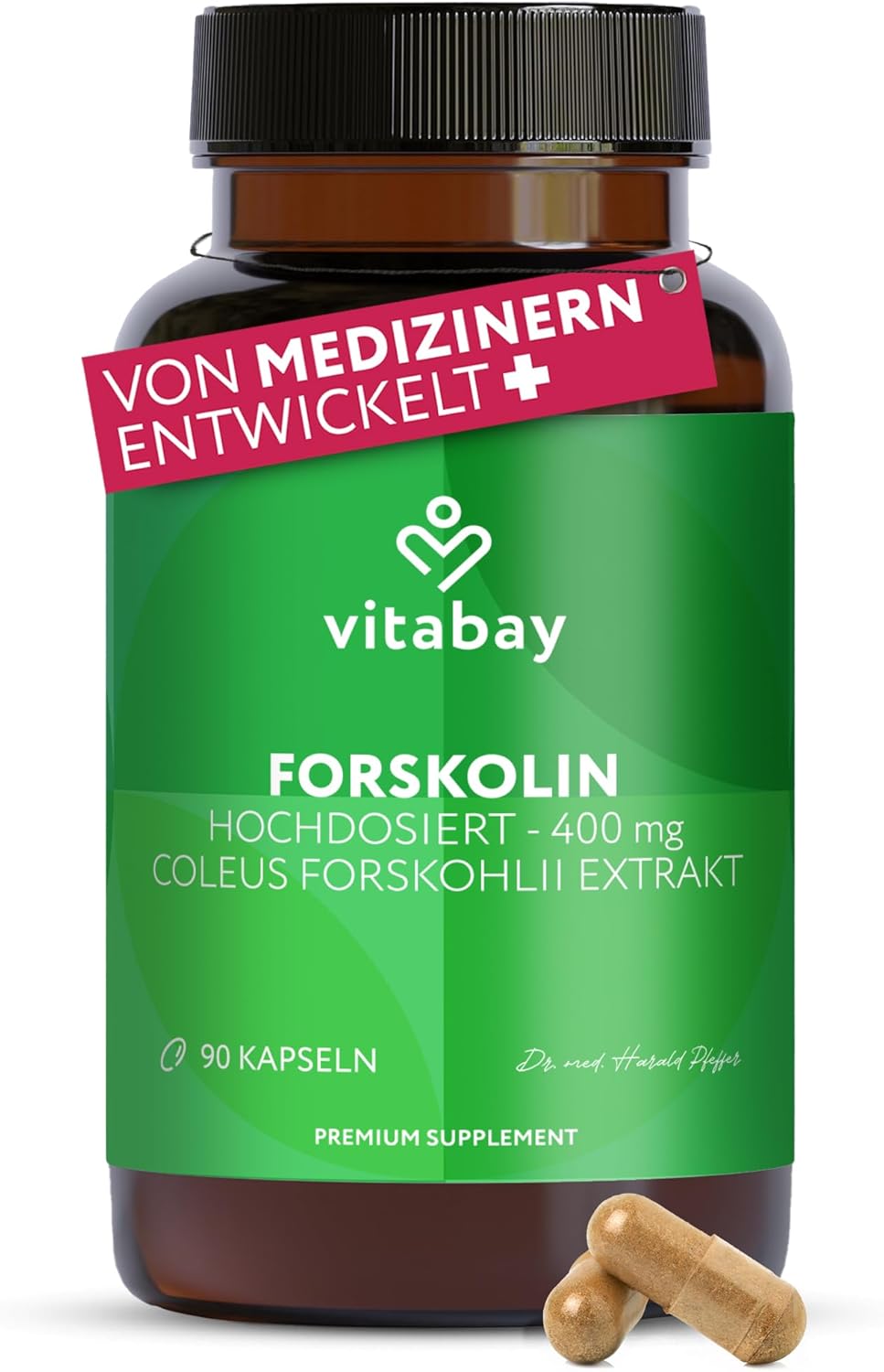 Detalle de Vitabay Forskolin 400 mg – 90 vegane Kapseln