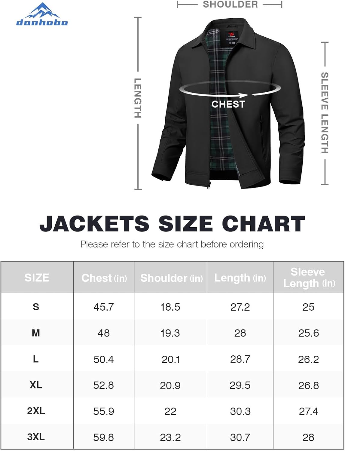 Thumbnail 6 de donhobo Herren Jacke Leichte Übergangsjacke