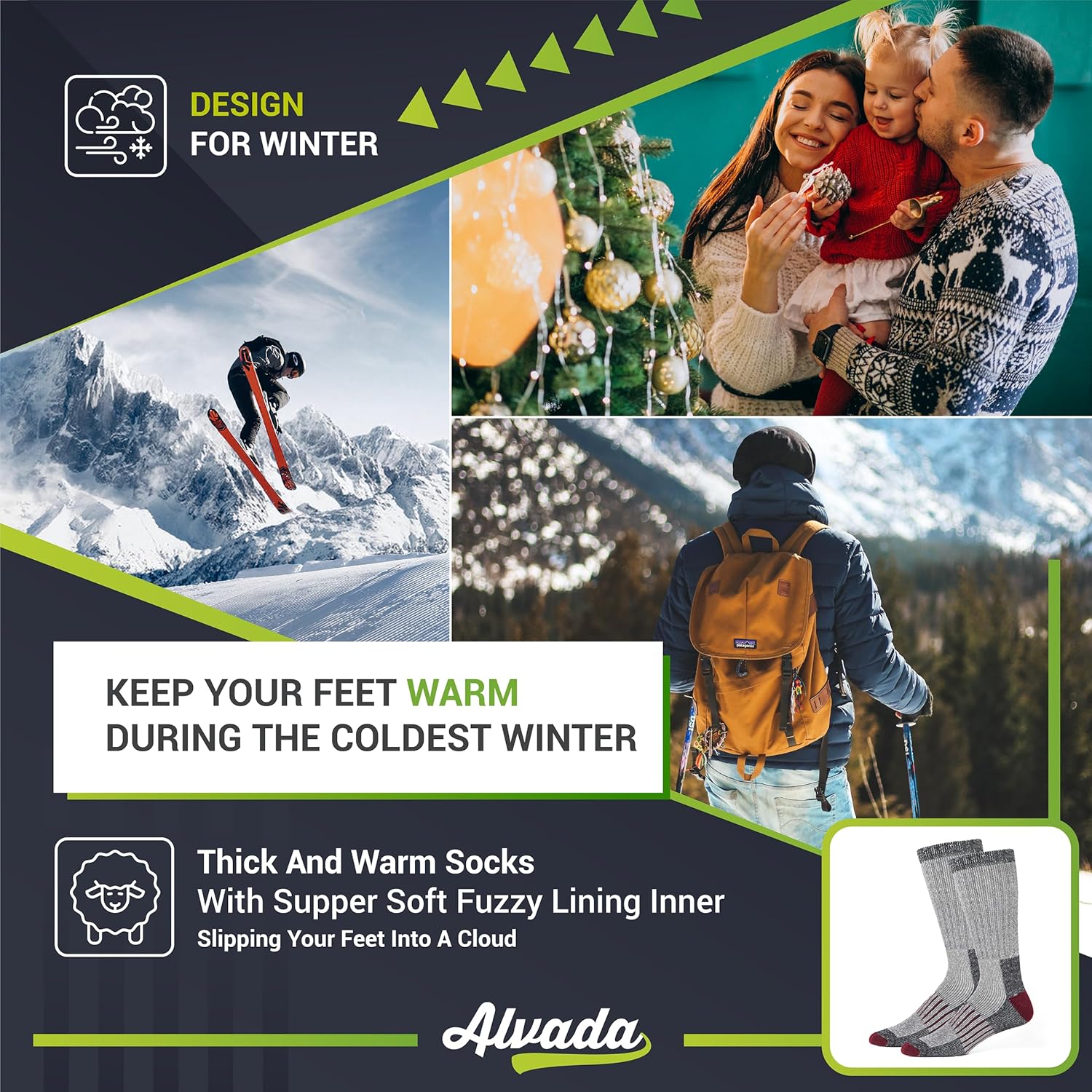 Thumbnail 4 de Alvada Warm Thermal Wool Socks — Cozy Boot Socks