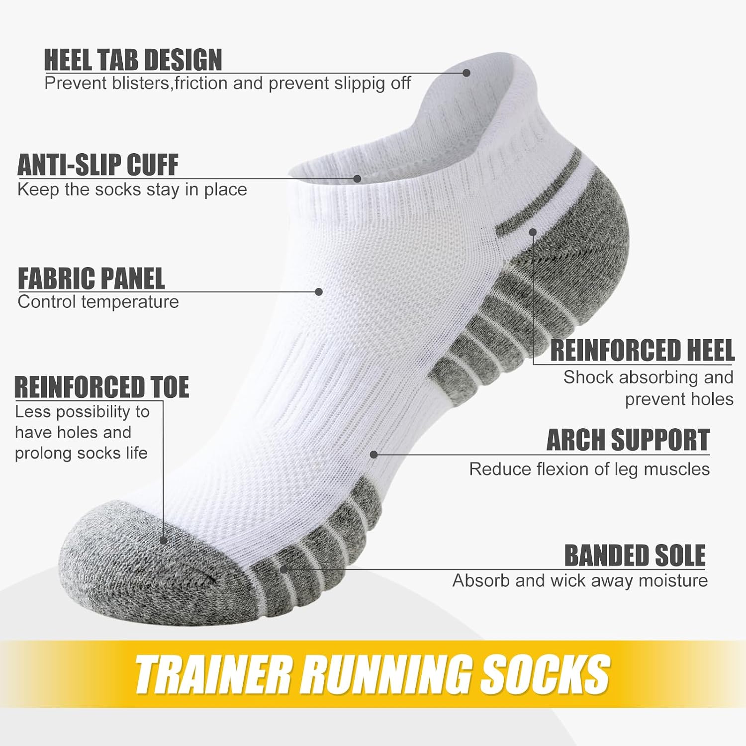 Thumbnail 2 de SockWaddles Trainer Socks 6 Pair
