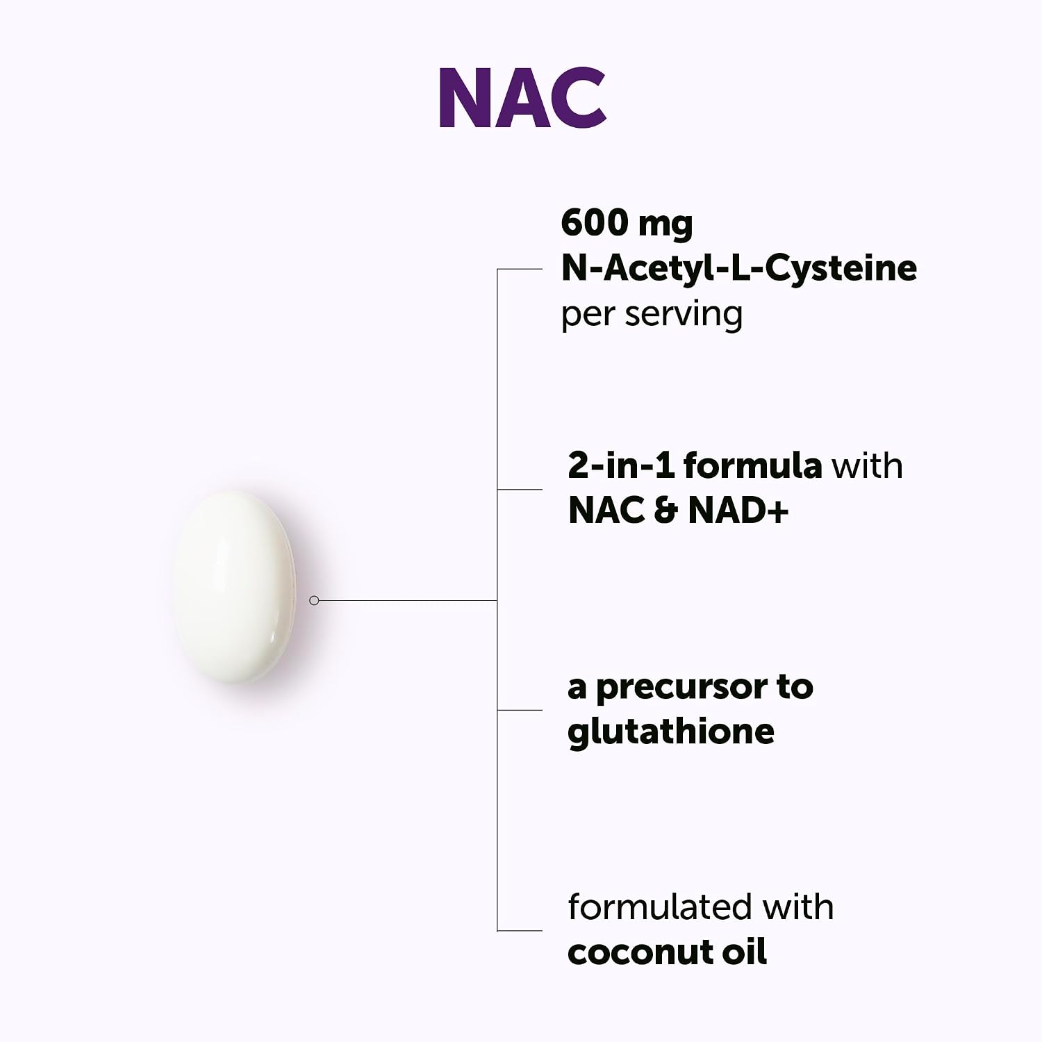 Thumbnail 2 de Micro Ingredients NAC Supplement 600 mg