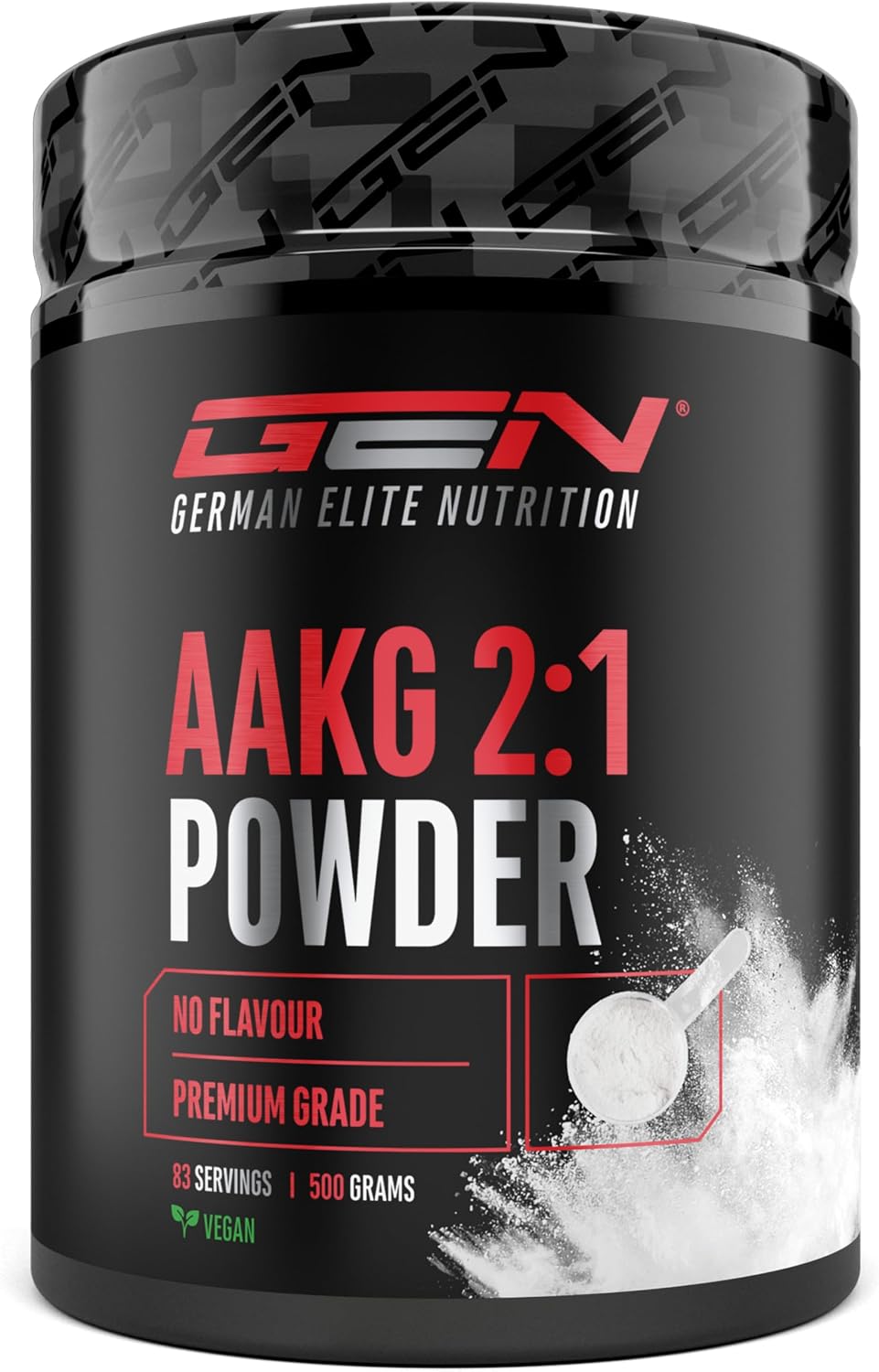 Detalle de GEN German Elite Nutrition AAKG 2:1 in polvere vegana (500 g) – L-arginina alfa-cheto glutarato