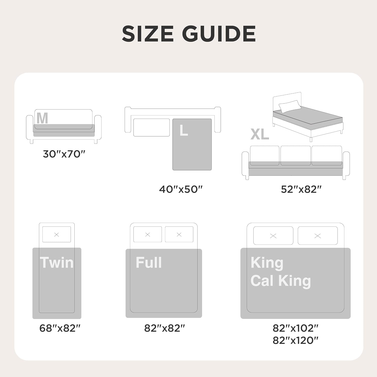 Thumbnail 6 de Bedsure Couch Cover 30x70IN