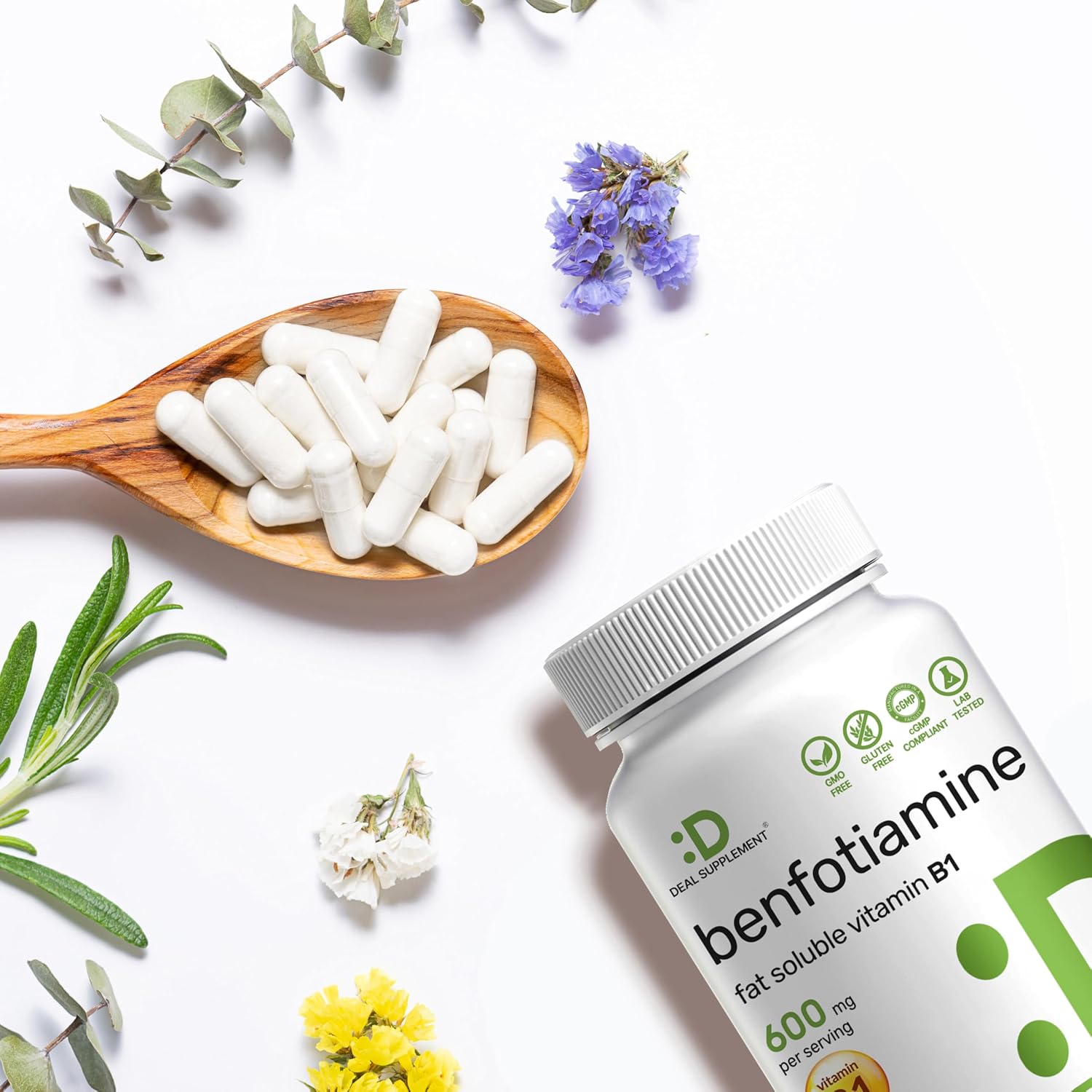 Thumbnail 5 de Benfotiamine Supplement 600 mg per Serving