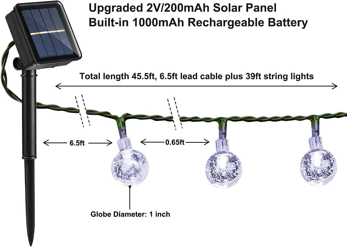 Thumbnail 5 de Moxled Solar Garden Lights 36ft 60 LED