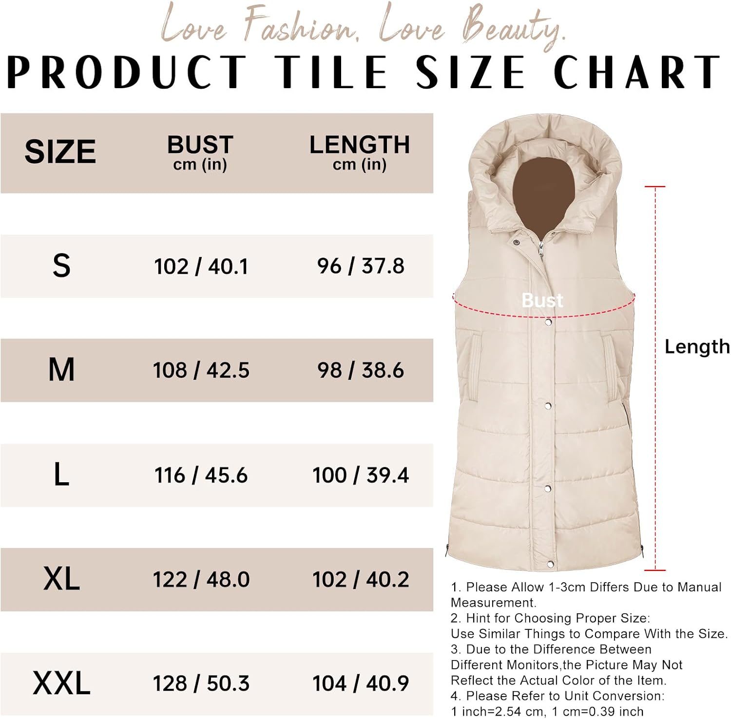 Thumbnail 6 de Oleda Women's Long Hooded Puffer Vest, Quilted 100% Polyester