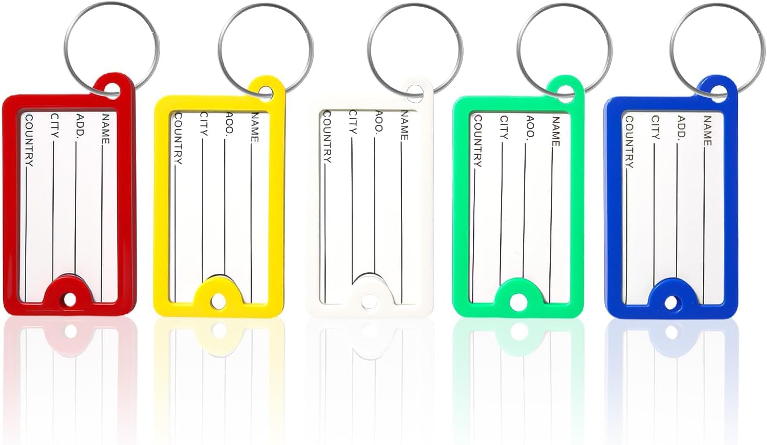 VIANTO 20 Pezzi Targhette portachiavi plastica