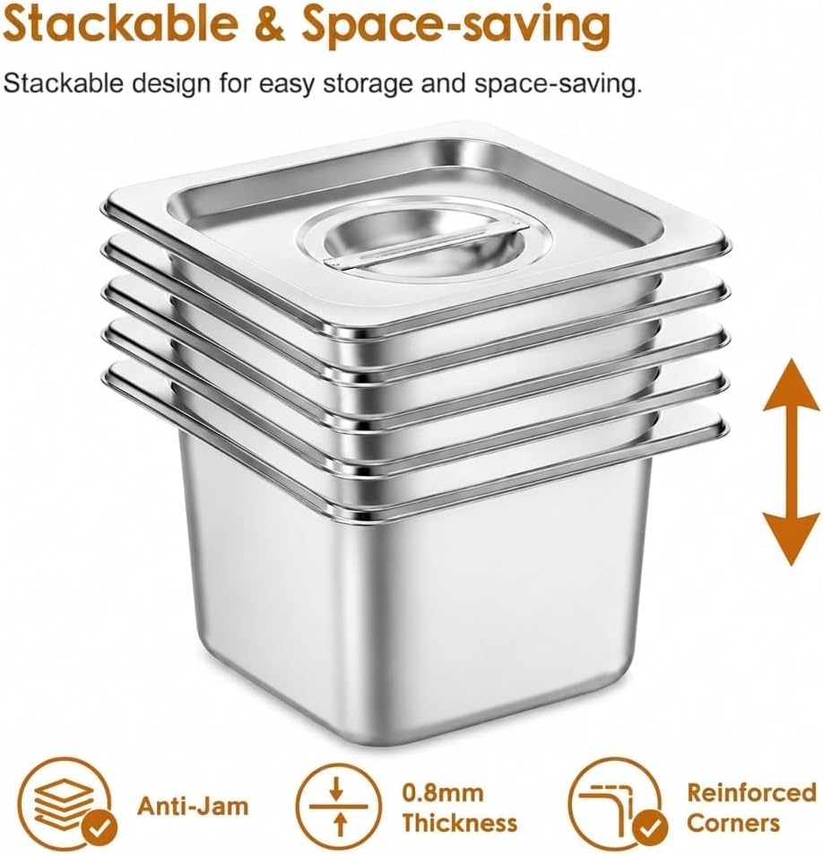 Detalle de Stainless Steel Hotel Pans 1/6 Size