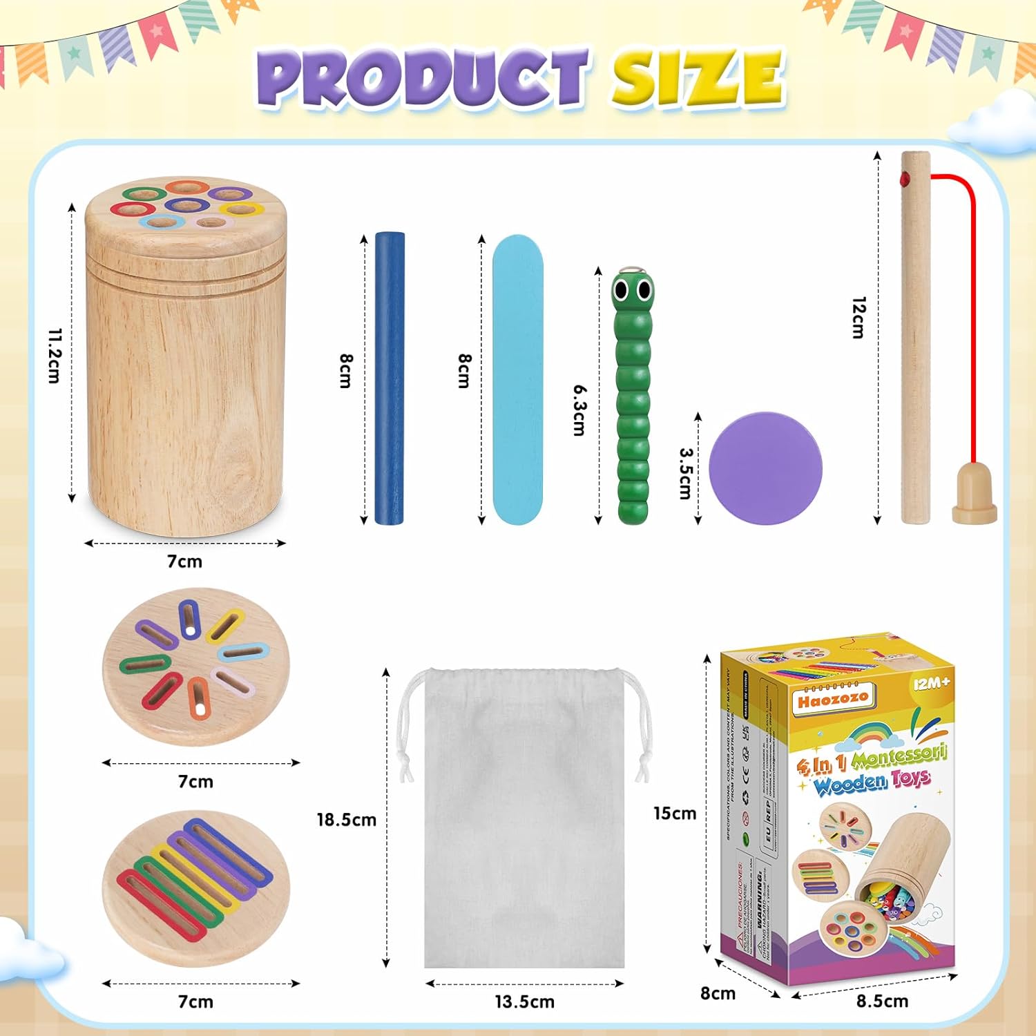 Thumbnail 4 de Haozozo Montessori Spielzeug 4-in-1