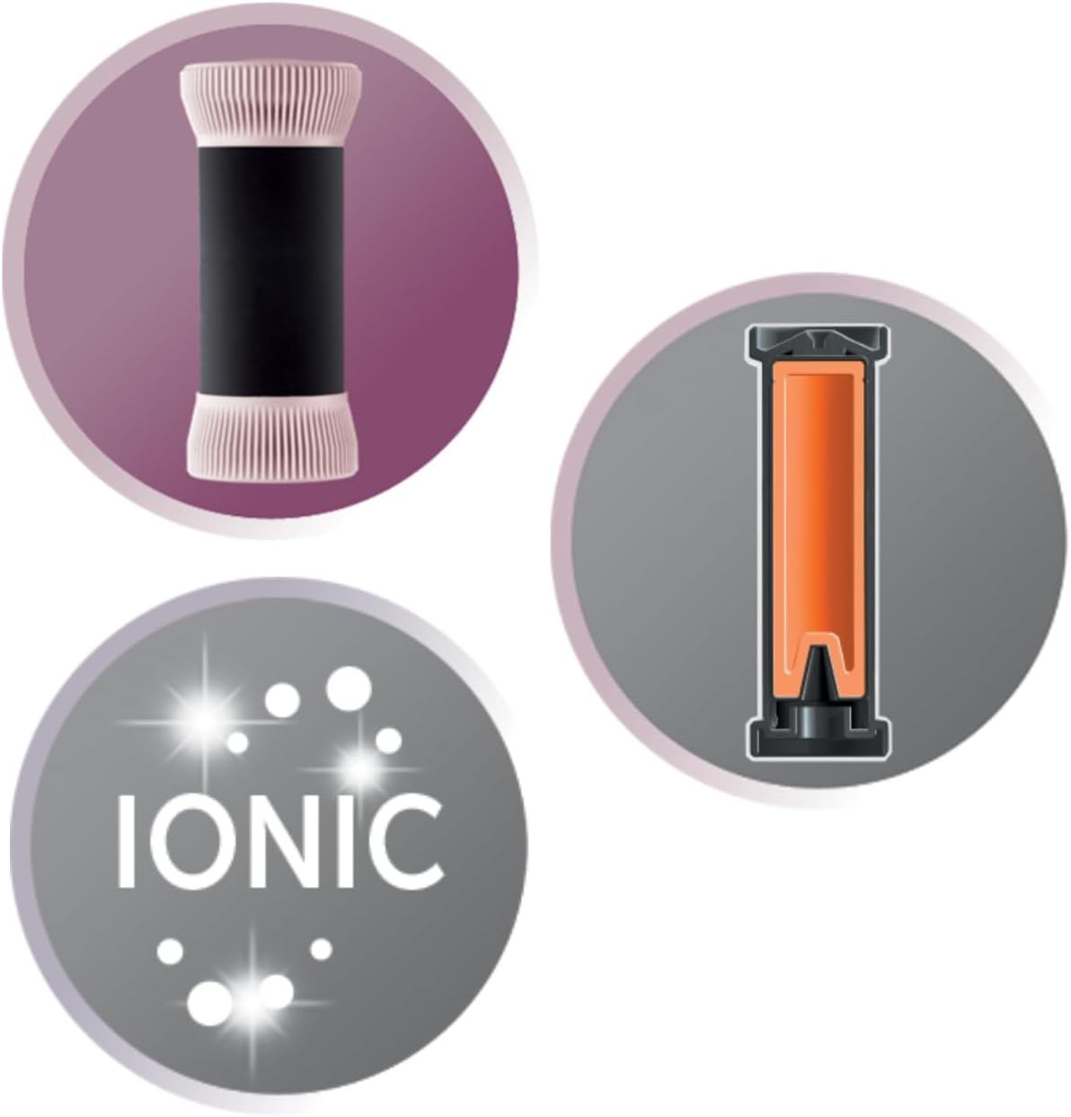 Detalle de Remington Velluto H5600: Bigodini Ionici (20 pezzi) - 4 piccoli 20 mm, 10 medi 23 mm, 6 grandi 27 mm