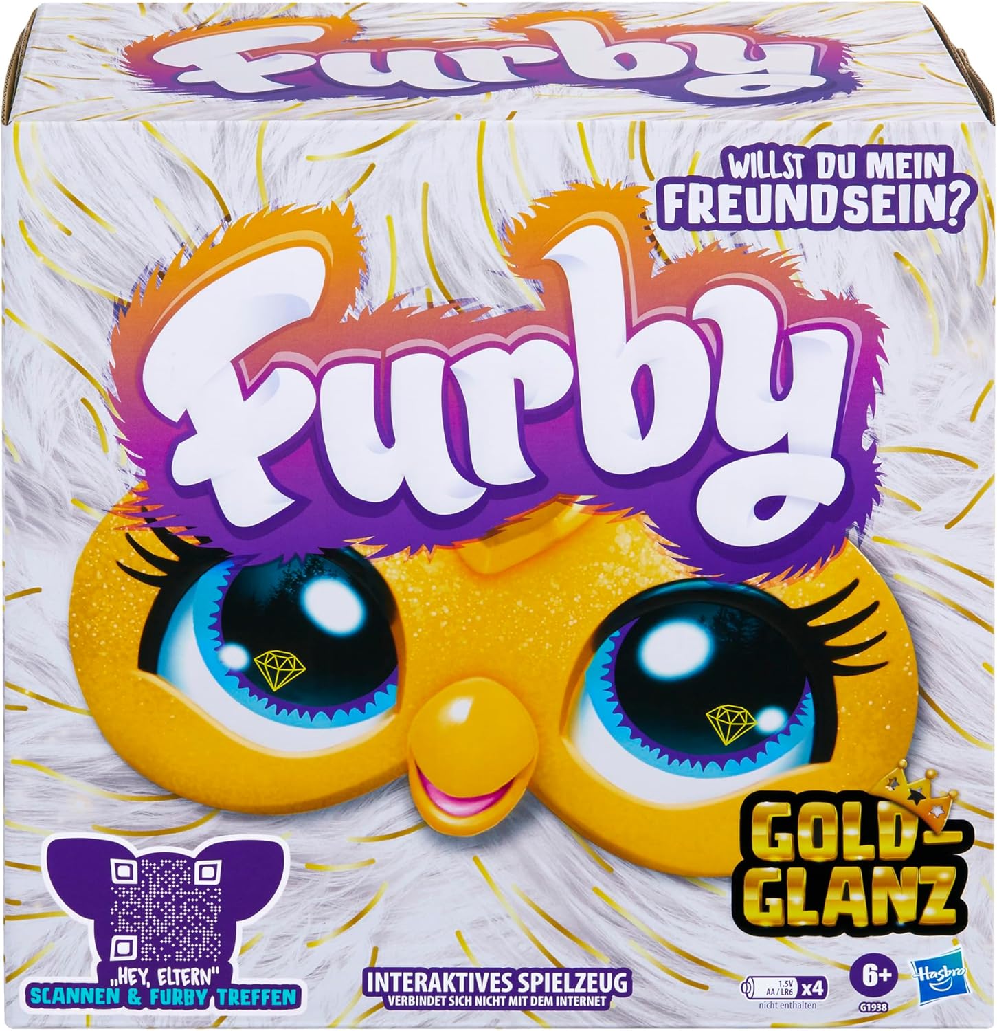 Detalle 2 de Hasbro Furby Gold Glam interaktives Plüschspielzeug