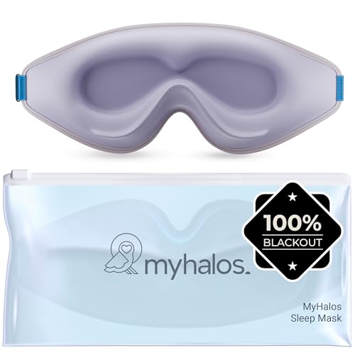 Detalle de myhalos Blackout sleep mask, memory foam