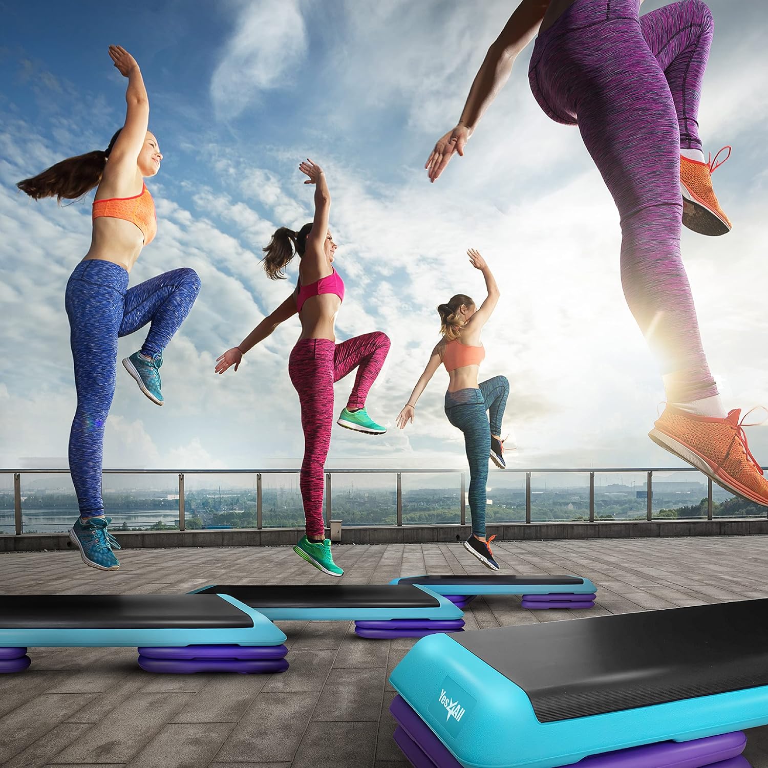 Thumbnail 6 de Yes4All Aerobic Stepper 3 hauteurs 20 cm 🏋