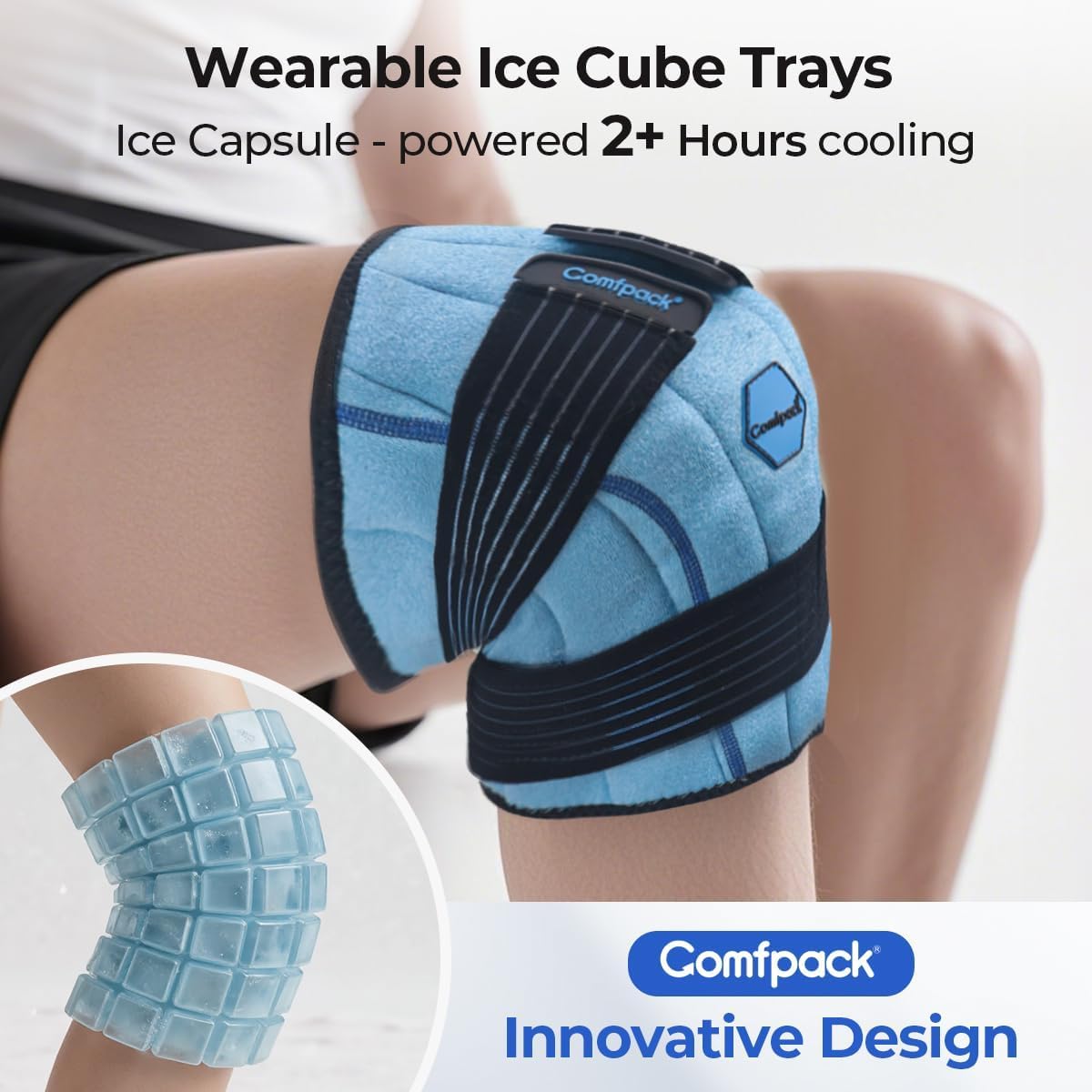 Thumbnail 1 de Comfpack Knee Ice Pack Wrap, 23" × 10.3", Cold Therapy and Compression
