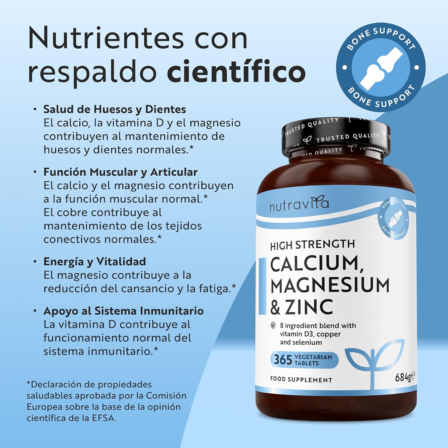 Detalle 2 de Nutravita Calcio 800 mg 365 tabletas