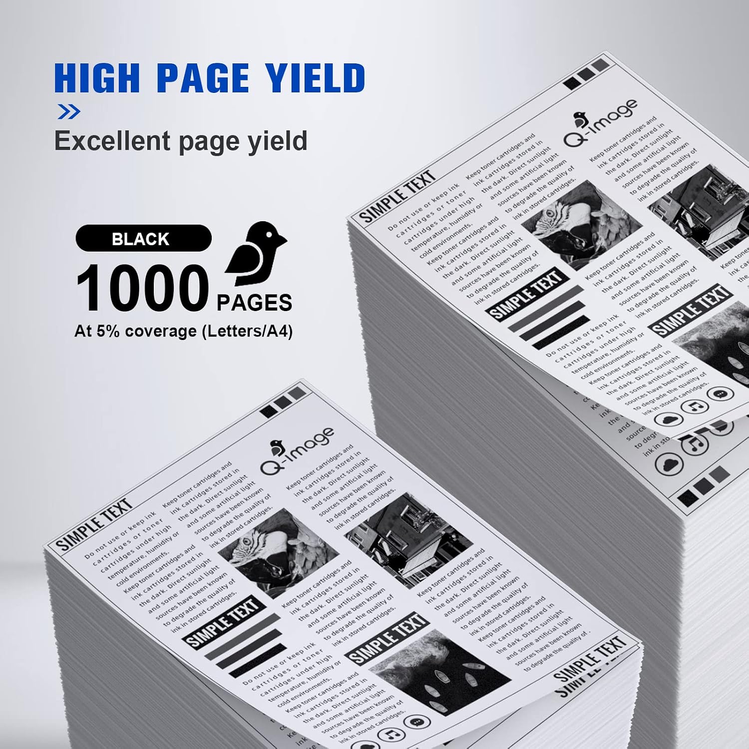 Thumbnail 3 de Q-image TN1050 / TN 1050 compatible toner cartridges (2 black) for Brother TN-1050 printers