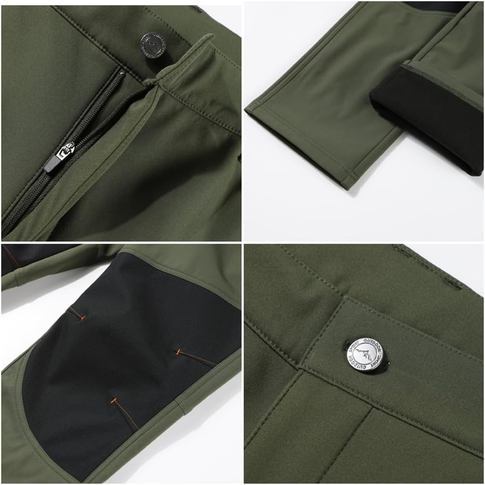 Detalle de Tansozer Men's waterproof softshell trousers
