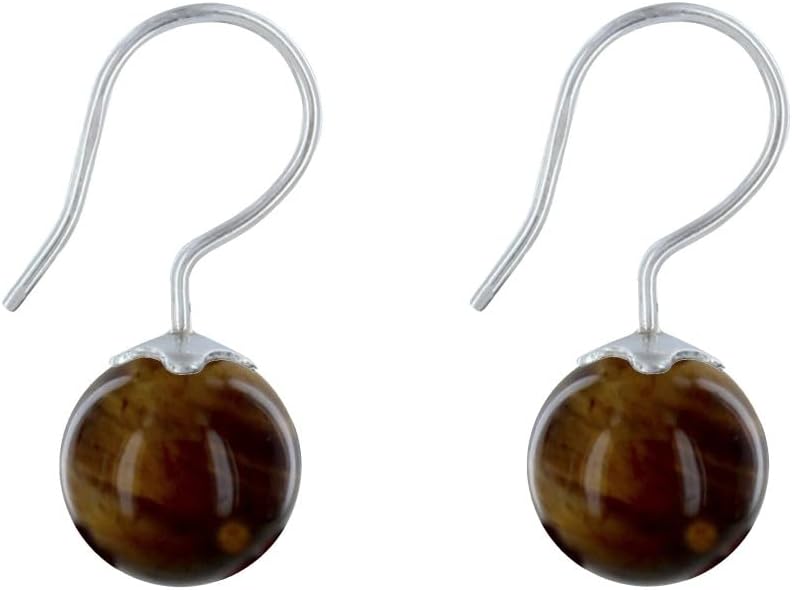 Thumbnail 2 de Les Poulettes Bijoux orecchini in argento 925 con perline Occhio di Tigre