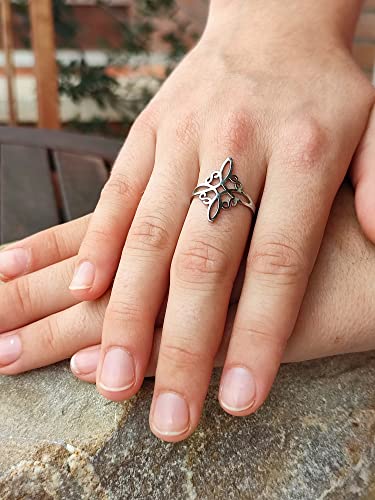 Detalle 2 de Simboliks Nudo de Bruja: anillo ajustable con protección Wicca y significado celta