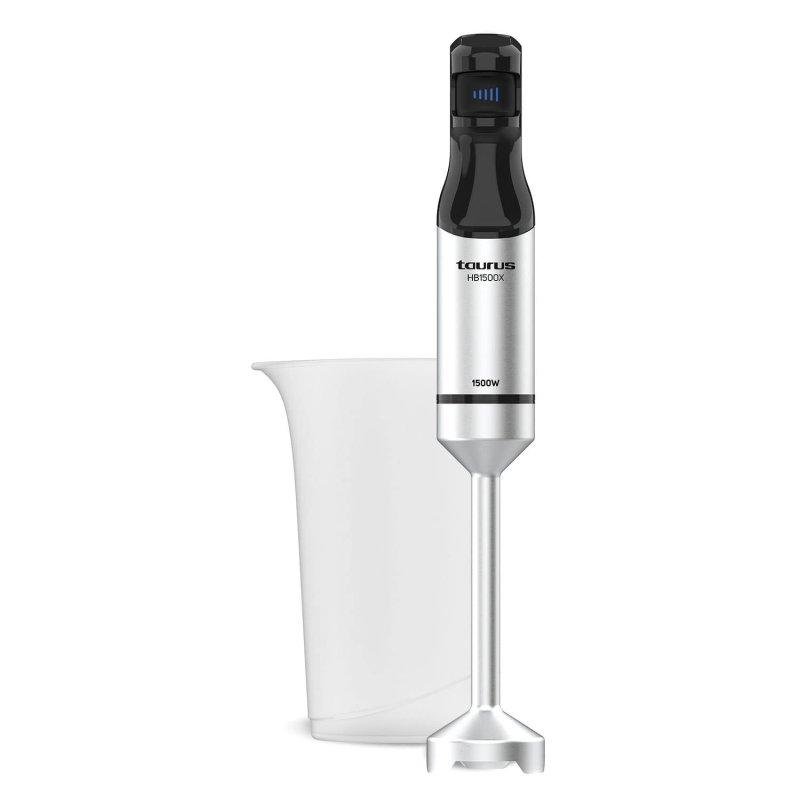 Detalle de Batidora Taurus HB1500XE 1500W: potencia profesional y control total sin salpicaduras
