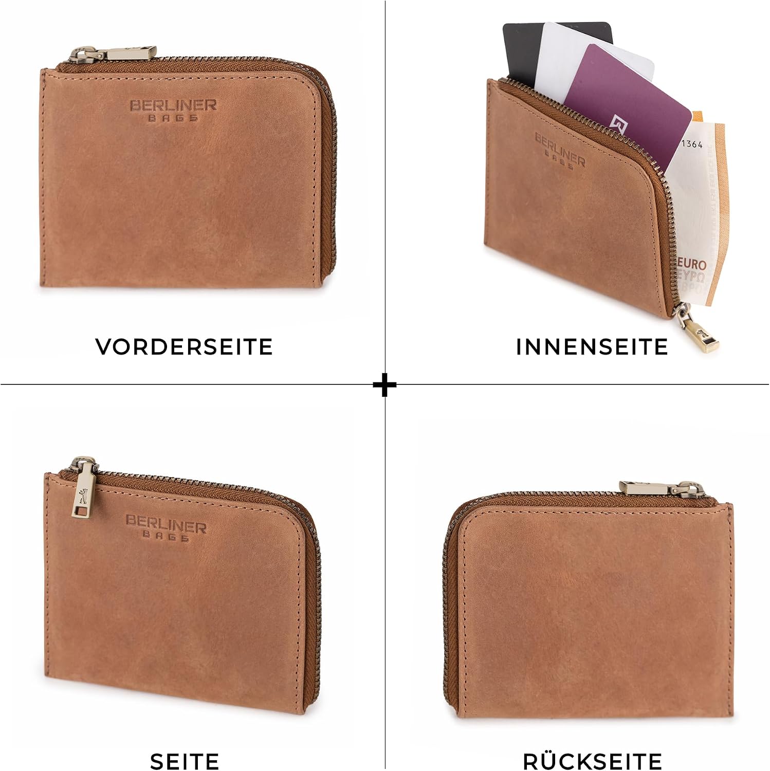 Thumbnail 4 de Berliner Bags Münzbörse Mark aus Leder – Mini-Geldbeutel für Damen und Herren