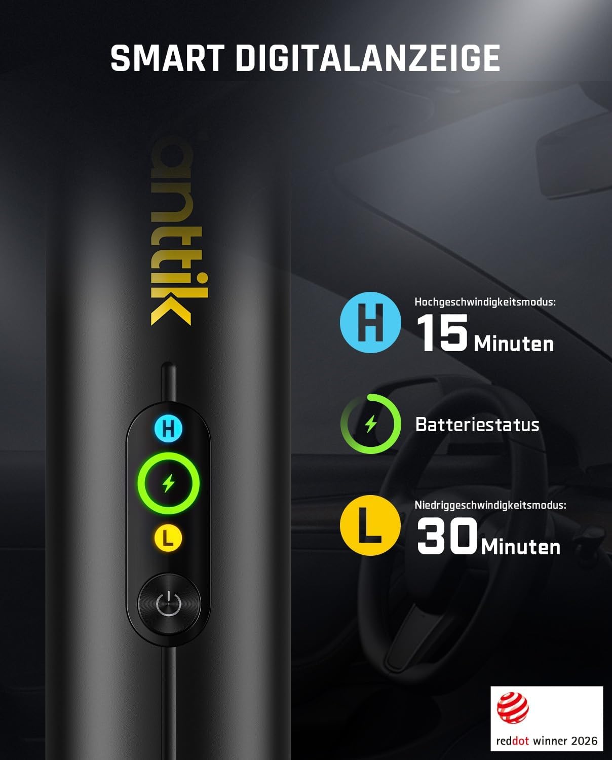 Detalle de Fanttik Slim V10 APEX: 4-in-1 Mini-Handstaubsauger für Auto, Büro und Tastaturen