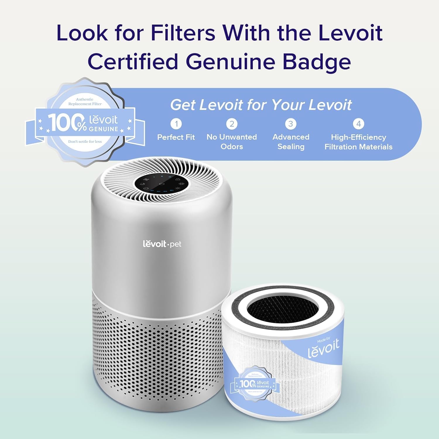 Detalle 2 de Levoit Core P350-P Air Purifier for Pets with Activated Carbon Filter